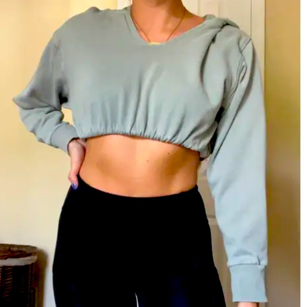 Mono B Cropped Tan Hoodie